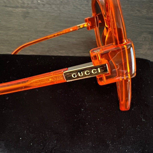 Gucci Orange Oversized Sunglasses - Picture 7 of 8